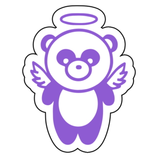 Angel Panda Wings Sticker (Lavender)